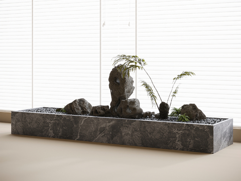  现代景观石头 造景 景观造景 假山石头3d模型 