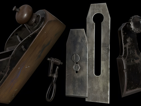  木工工具3d模型 