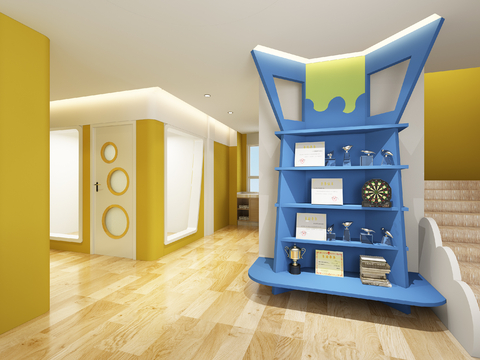  现代幼儿园3d模型 