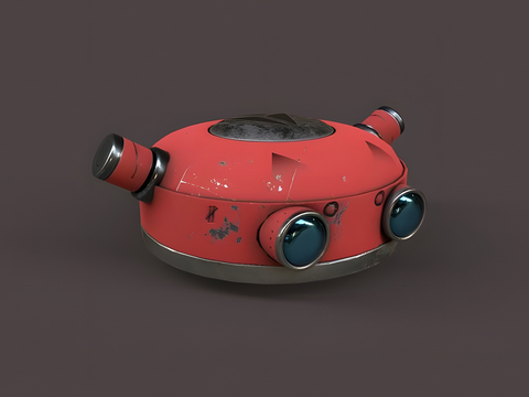  旧机器人头 智能机器3d模型 