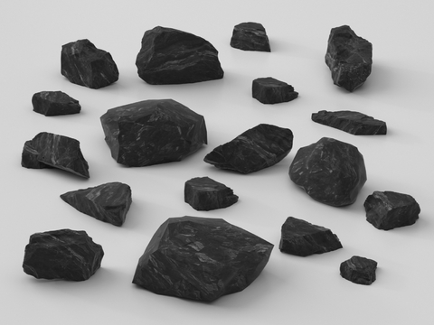  景观石 置石 石头3d模型 