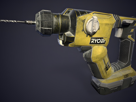  冲击钻 工业设备3d模型 