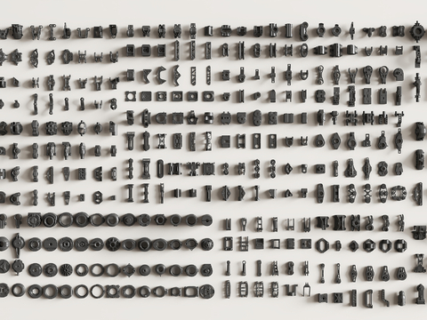  硬表面零件 机械零件 工业设备3d模型 