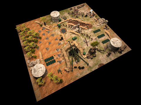  模拟战场 军事器械3d模型 