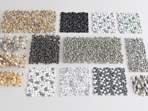  石头 鹅卵石3d模型 