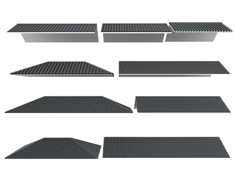  屋脊 瓦片 屋顶 屋檐 房檐3d模型 