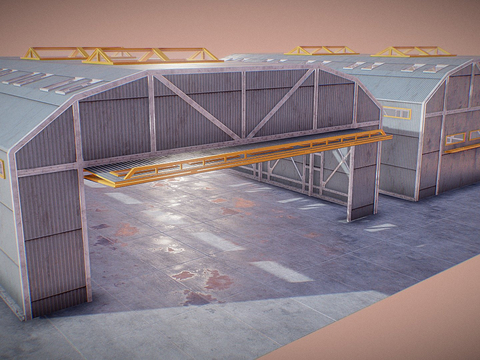  机库3d模型 
