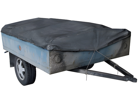  旧拖车 牵引车3d模型 