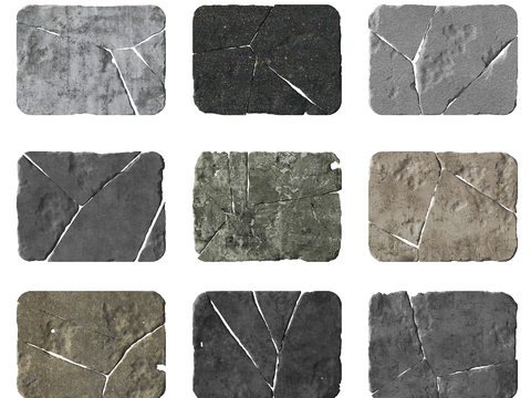  现代石材 石板 石头3d模型 