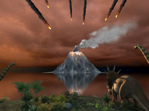  现代侏罗纪火山3d模型 