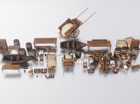  中世纪物品 民俗小品3d模型 