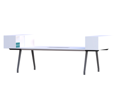  冠臣 GMN职员桌3d模型 