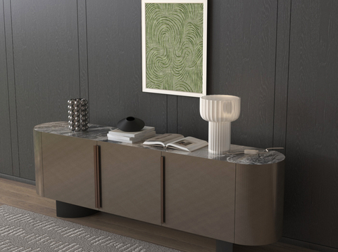  玄关柜 边柜 挂画3d模型 