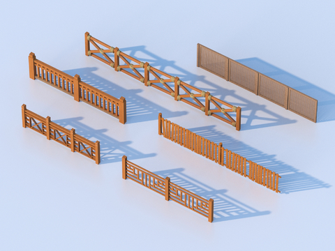  围栏 护栏 栏杆3d模型 