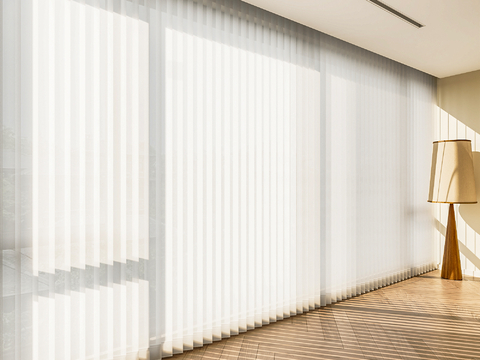 现代梦幻帘 百叶帘 梦幻帘 香格里拉帘 窗帘 电动窗帘 拉帘3d模型