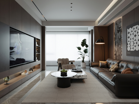  意式客餐厅3d模型 