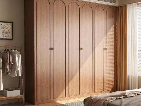  中古风衣柜 衣橱3d模型 