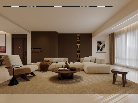  中古风客餐厅3d模型 