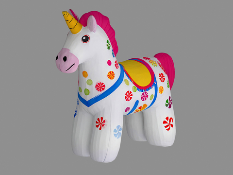  独角兽 气模3d模型 