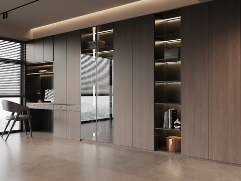  意式衣柜 成品衣柜3d模型 