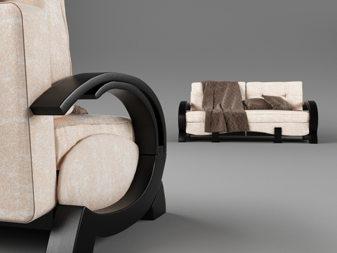  现代双人沙发 双人沙发 沙发3d模型 