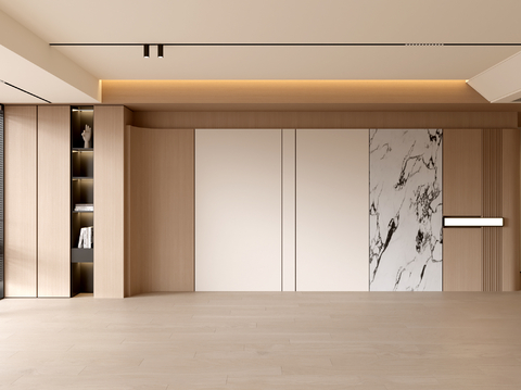  现代客厅 奶油客厅 沙发背景墙 客厅背景 奶油风背景墙3d模型 