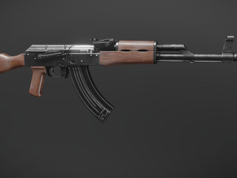  AK 47步枪3d模型 