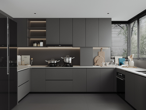  现代家居厨房3d模型 