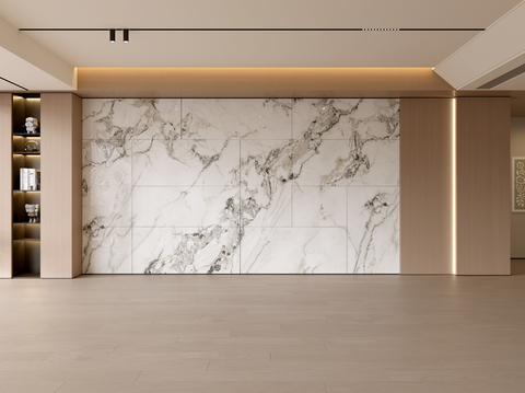  现代客厅 奶油客厅 沙发背景墙 客厅背景 奶油风背景墙3d模型 