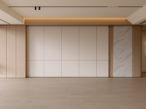 现代客厅，奶油客厅，沙发背景墙，客厅背景，奶油风背景墙3d模型