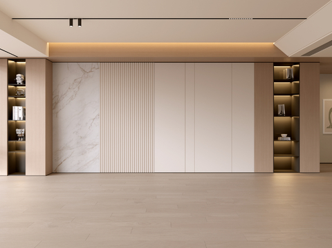  现代客厅 奶油客厅 沙发背景墙 客厅背景 奶油风背景墙3d模型 