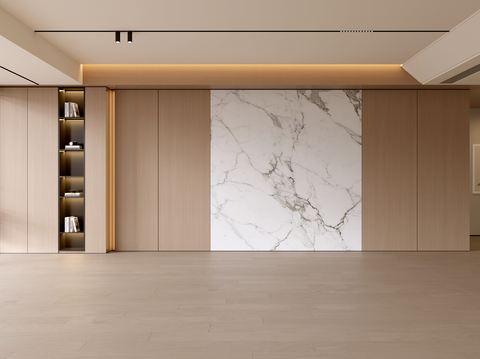 现代客厅 奶油客厅 沙发背景墙 客厅背景 奶油风背景墙3d模型