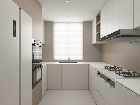  现代厨房3d模型 