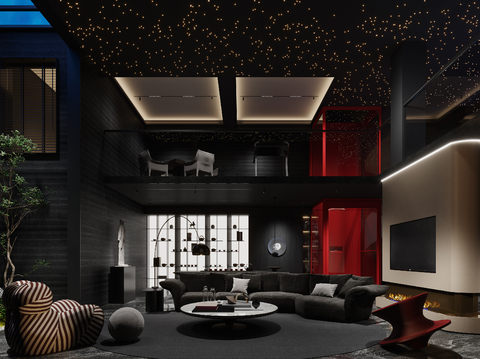  暗黑客餐厅3d模型 