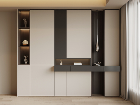 现代简约鞋柜 入户鞋柜3d模型