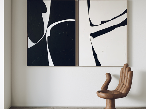  现代挂画 装饰画 客厅挂画 玄关挂画 书房挂画 茶室挂画3d模型 