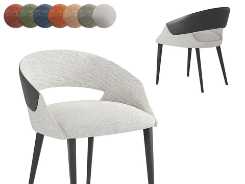  现代简约单人椅子 椅子 简约椅子 休闲椅子 凳子 餐厅椅子3d模型 