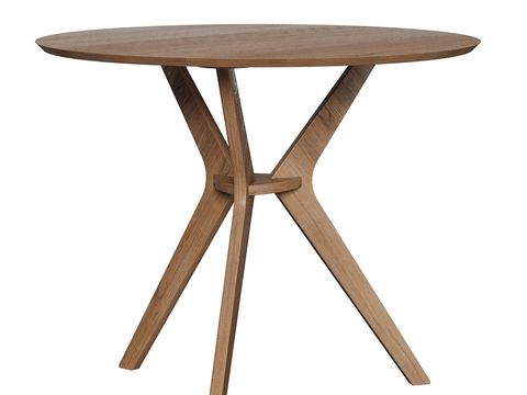  北欧简约餐桌 餐桌 简约餐桌 圆形餐桌 木质餐桌3d模型3d模型 