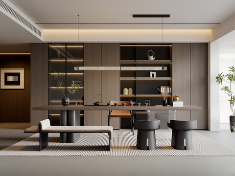  意式茶室3d模型 