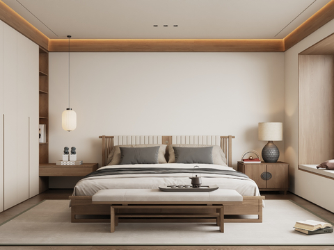  宋式风卧室3d模型 