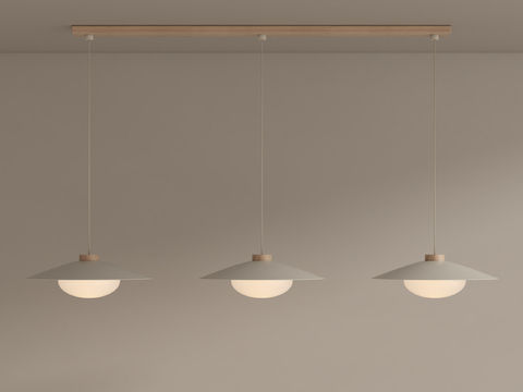  现代奶油餐厅吊灯3d模型 