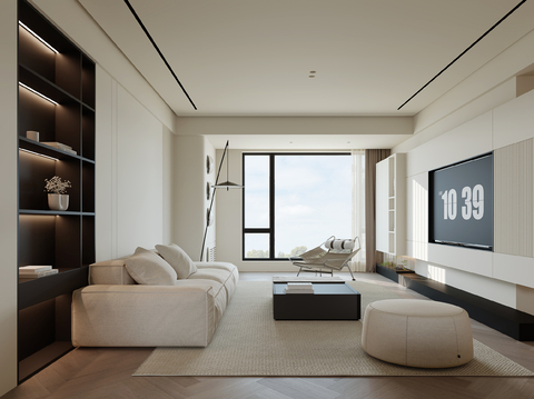 现代客厅3d模型