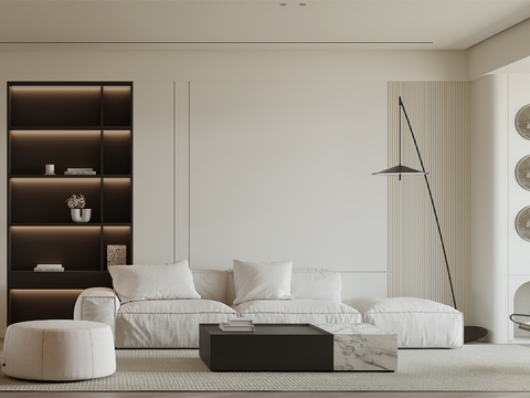  现代客餐厅3d模型 