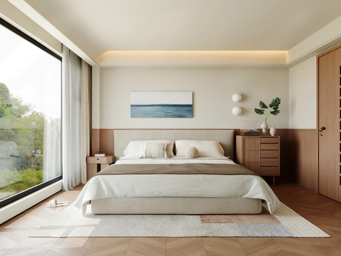  中古风卧室3d模型 