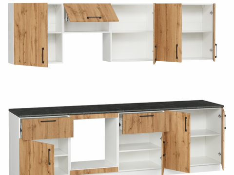  OM厨具套装Domaci Bologna 2600（选项8）木柜3d模型 