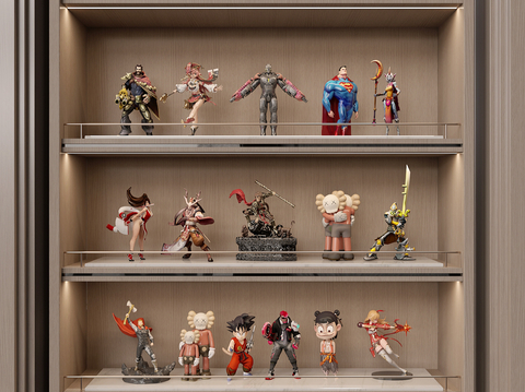  现代玩具手办3d模型 