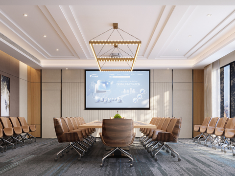  酒店办公会议室3d模型 