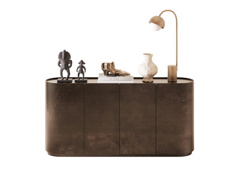  侘寂玄关柜3d模型 