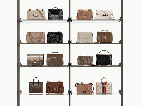  现代皮包手提包3d模型 