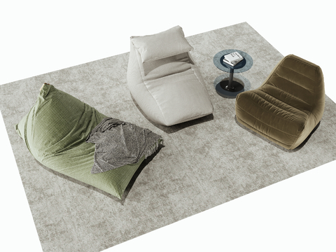  现代懒人沙发3d模型 